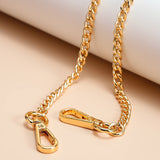 OLEADA NYC Apparel and Accessories > Women > Small Leather Goods > Leather Strap Color_Gold Chain Bag Strap