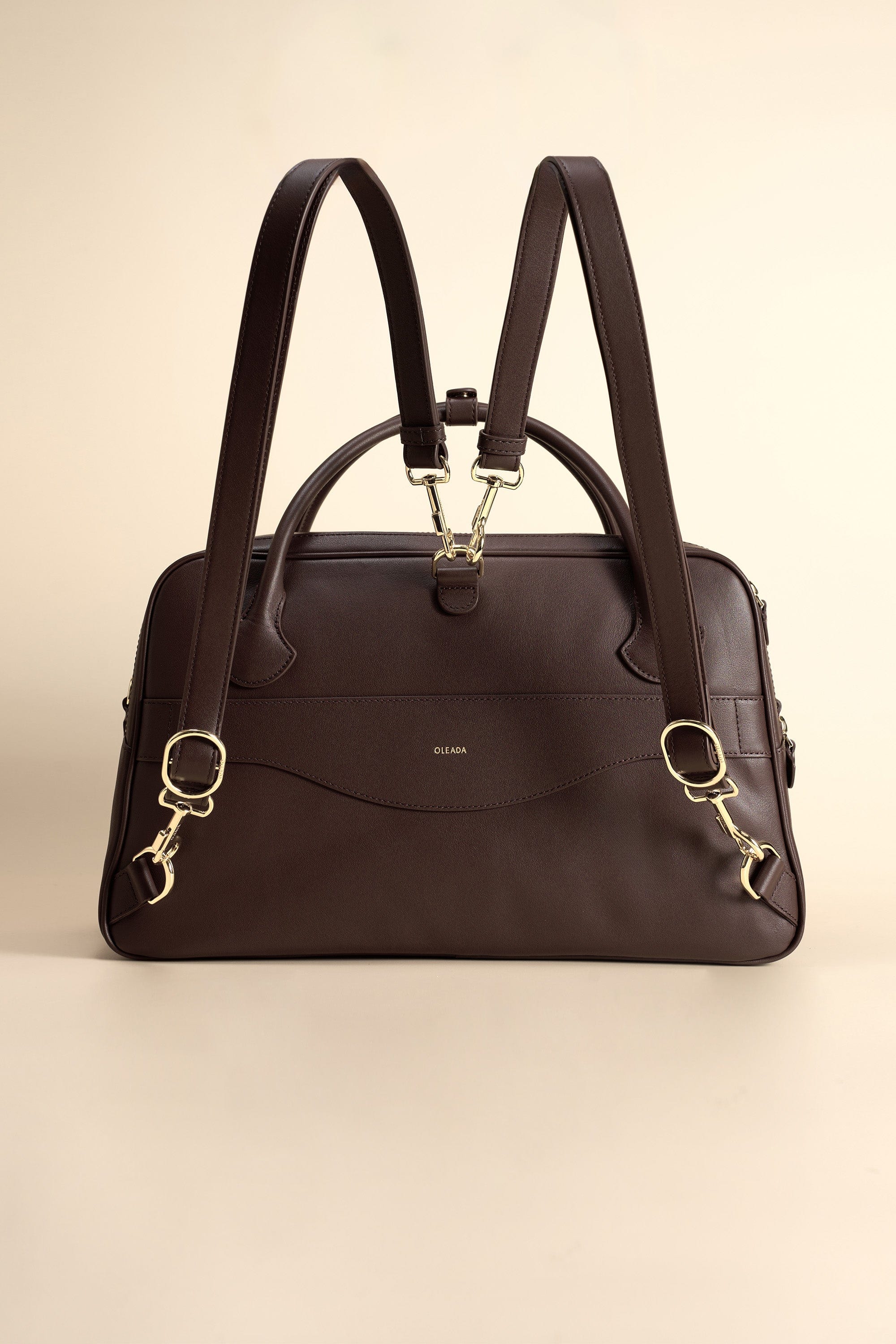 OLEADA NYC Backpack> Leather Backpack For Women > Handbag > Convertible To Shoulder Bag > Fits 14" laptop> Marina Carryall