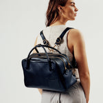 OLEADA NYC Backpack> Leather Backpack For Women > Handbag > Convertible To Shoulder Bag > Fits 14" laptop> Marina Carryall