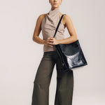 OLEADA NYC Bucket Bag > Leather Tote Bag For Women > Large Capacity Handbag > Convertible To Shoulder Bag > stylish 14 inch laptop bag Marina Soft Bucket