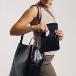 OLEADA NYC Bucket Bag > Leather Tote Bag For Women > Large Capacity Handbag > Convertible To Shoulder Bag > stylish 14 inch laptop bag Marina Soft Bucket