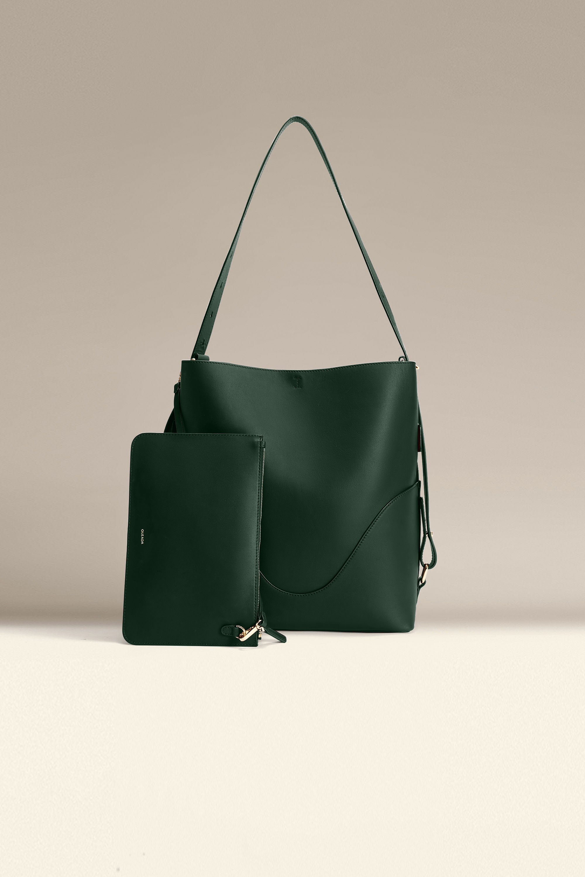 OLEADA NYC Bucket Bag > Leather Tote Bag For Women > Large Capacity Handbag > Convertible To Shoulder Bag > stylish 14 inch laptop bag Marina Soft Bucket