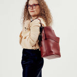 OLEADA NYC Bucket Bag > Leather Tote Bag For Women > Large Capacity Handbag > Convertible To Shoulder Bag > stylish 14 inch laptop bag Marina Soft Bucket