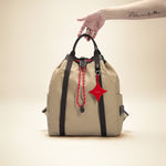 OLEADA NYC convertible travel bags > work-to-travel backpack > commuter bags > water-resistant vegan bags > stylish multi-use backpack Color_Abu Dhabi AnyWear Tennis Backpack