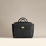 OLEADA NYC Leather Women Work Bag > Convertible To Business Backpack Bag > 13 Inch Laptop Bag > Crossbody Shoulder Bag > Luxury Travel Backpack Color_Onyx(White Stitch) Wavia Bag