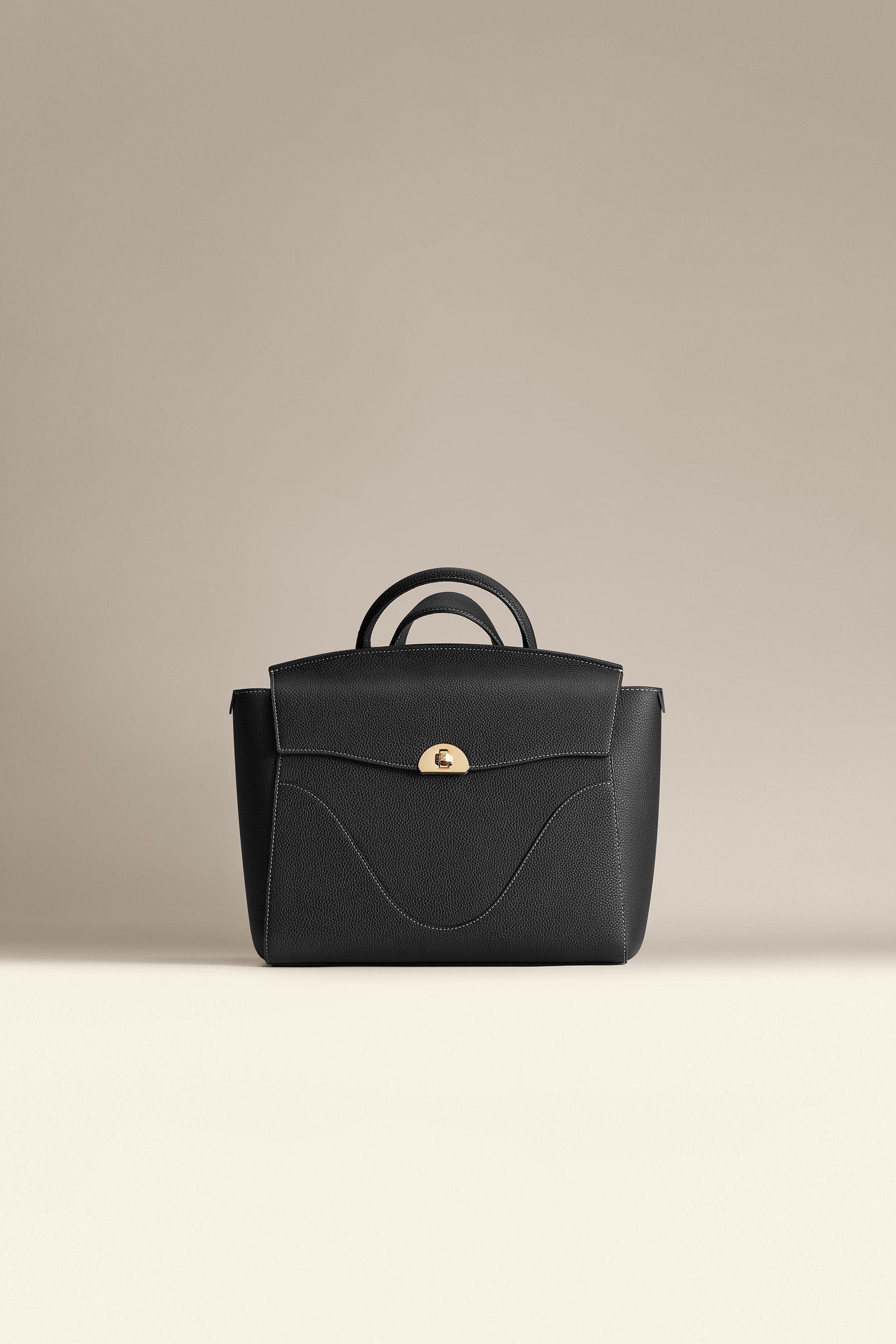 OLEADA NYC Leather Women Work Bag > Convertible To Business Backpack Bag > 13 Inch Laptop Bag > Crossbody Shoulder Bag > Luxury Travel Backpack Color_Onyx(White Stitch) Wavia Bag