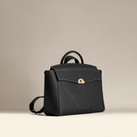 OLEADA NYC Leather Women Work Bag > Convertible To Business Backpack Bag > 13 Inch Laptop Bag > Crossbody Shoulder Bag > Luxury Travel Backpack Color_Onyx(White Stitch) Wavia Bag