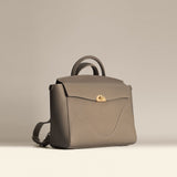 OLEADA NYC Leather Women Work Bag > Convertible To Business Backpack Bag > 14 Inch Laptop Bag > Crossbody Shoulder Bag > Luxury Travel Backpack Color_Ash Wavia Bag Plus