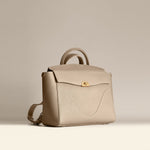 OLEADA NYC Leather Women Work Bag > Convertible To Business Backpack Bag > 14 Inch Laptop Bag > Crossbody Shoulder Bag > Luxury Travel Backpack Color_Latte Wavia Bag Plus