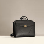 OLEADA NYC Leather Women Work Bag > Convertible To Business Backpack Bag > 14 Inch Laptop Bag > Crossbody Shoulder Bag > Luxury Travel Backpack Color_Onyx Wavia Bag Plus