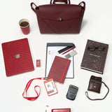 OLEADA NYC Leather Women Work Bag > Convertible To Business Backpack Bag > 14 Inch Laptop Bag > Crossbody Shoulder Bag > Luxury Travel Backpack Wavia Bag Plus