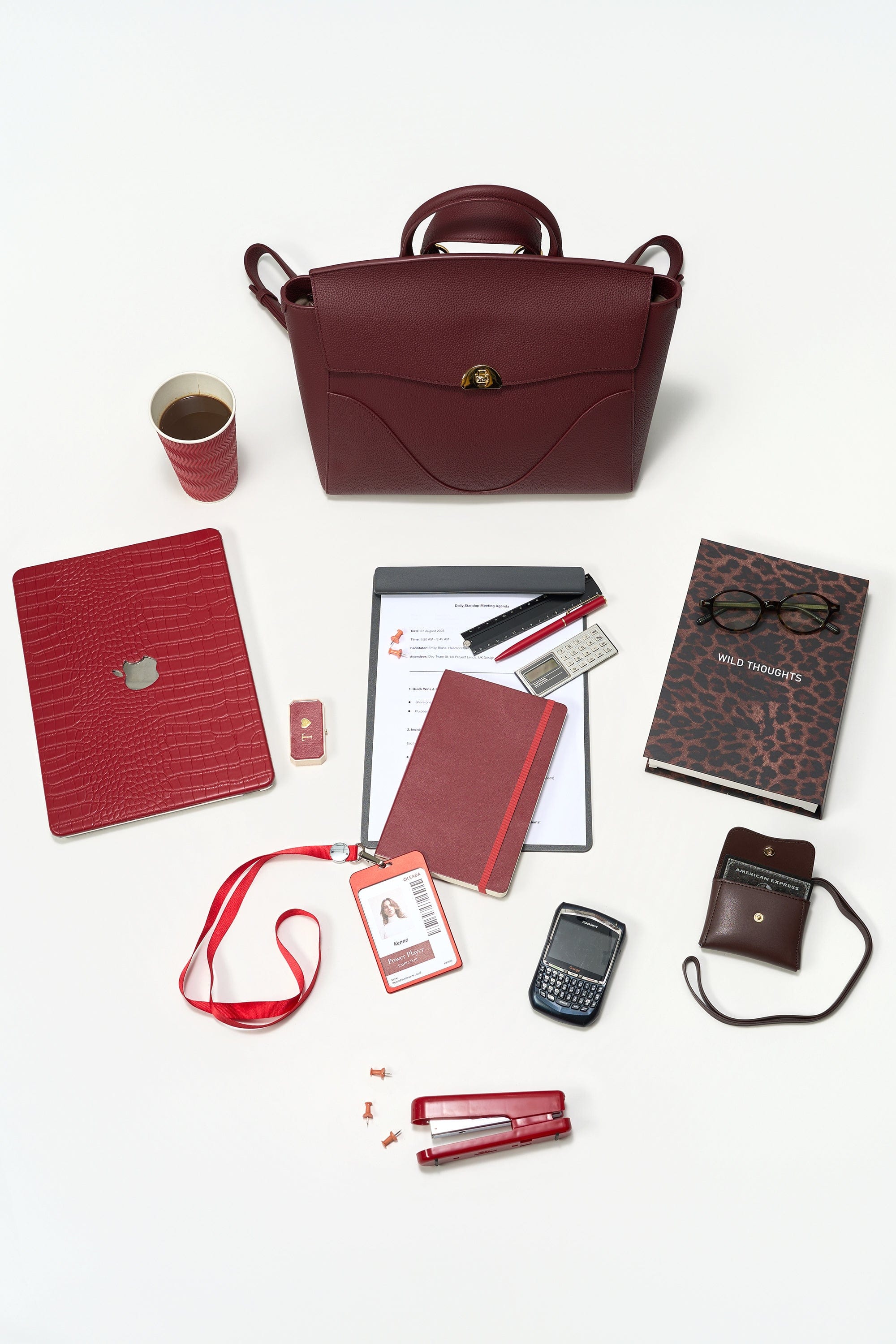 OLEADA NYC Leather Women Work Bag > Convertible To Business Backpack Bag > 14 Inch Laptop Bag > Crossbody Shoulder Bag > Luxury Travel Backpack Wavia Bag Plus