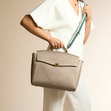 OLEADA NYC Leather Women Work Bag > Convertible To Business Backpack Bag > 14 Inch Laptop Bag > Crossbody Shoulder Bag > Luxury Travel Backpack Wavia Bag Plus