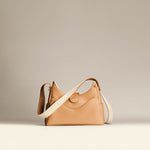 OLEADA NYC Mini Hobo Bag > Women Leather Bag For All Occasions > Compact Capacity Bag > Shoulder Bag > Convertible To Handbag Color_Toffee Mini Reverie Hobo