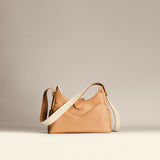 OLEADA NYC Mini Hobo Bag > Women Leather Bag For All Occasions > Compact Capacity Bag > Shoulder Bag > Convertible To Handbag Color_Toffee Mini Reverie Hobo