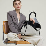 OLEADA NYC Women Work Bag > Leather Bag > Top Handle Handbag > Large Business Satchel > Fits Up To 16'' Laptops> Coast Portfolio Satchel