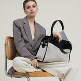 OLEADA NYC Women Work Bag > Leather Bag > Top Handle Handbag > Large Business Satchel > Fits Up To 16'' Laptops> Coast Portfolio Satchel