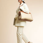 OLEADA NYC Women Work Bag > Leather Bag > Top Handle Handbag > Large Business Satchel > Fits Up To 16'' Laptops> Coast Portfolio Satchel