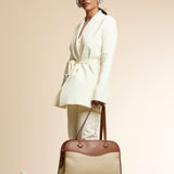 OLEADA NYC Women Work Bag > Leather Bag > Top Handle Handbag > Large Business Satchel > Fits Up To 16'' Laptops> Coast Portfolio Satchel