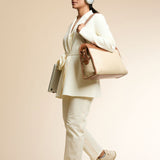 OLEADA NYC Women Work Bag > Leather Bag > Top Handle Handbag > Large Business Satchel > Fits Up To 16'' Laptops> Coast Portfolio Satchel