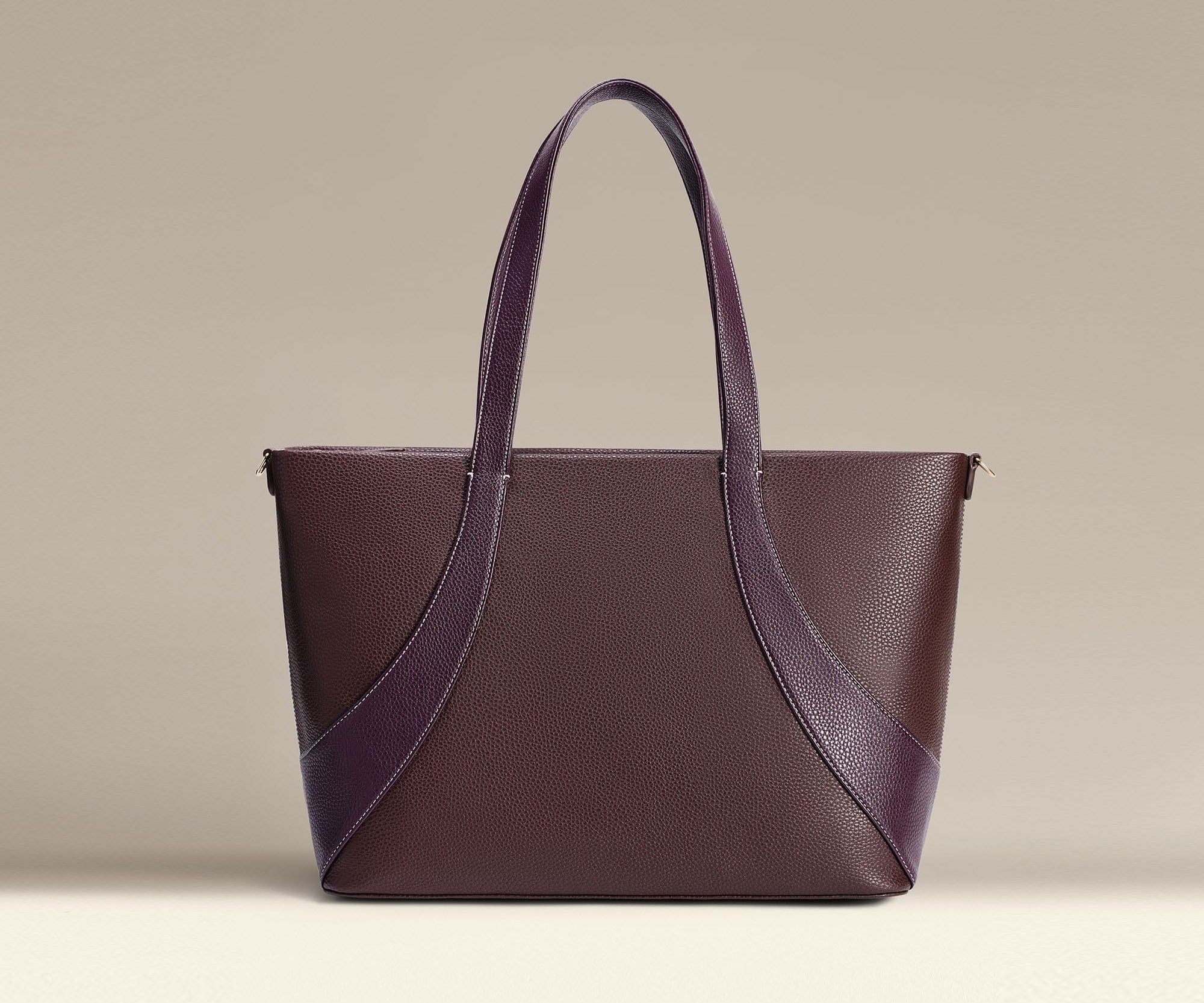 OLEADA NYC Work Tote Bag > Leather Work Tote For Women > Large Capacity Bag > 16 Inch Laptop Bag > Convertible To Shoulder Bag Color_Burgundy Anchor Tote