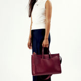 OLEADA NYC Work Tote Bag > Leather Work Tote For Women > Large Capacity Bag > 16 Inch Laptop Bag > Convertible To Shoulder Bag Reverie Tote