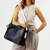 OLEADA NYC Work Tote Bag > Leather Work Tote For Women > Large Capacity Bag > 16 Inch Laptop Bag > Convertible To Shoulder Bag Reverie Tote