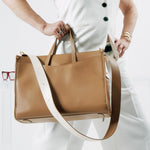 OLEADA NYC Work Tote Bag > Leather Work Tote For Women > Large Capacity Bag > 16 Inch Laptop Bag > Convertible To Shoulder Bag Reverie Tote