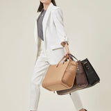 OLEADA NYC Work Tote Bag > Leather Work Tote For Women > Large Capacity Bag > 16 Inch Laptop Bag > Convertible To Shoulder Bag Reverie Tote