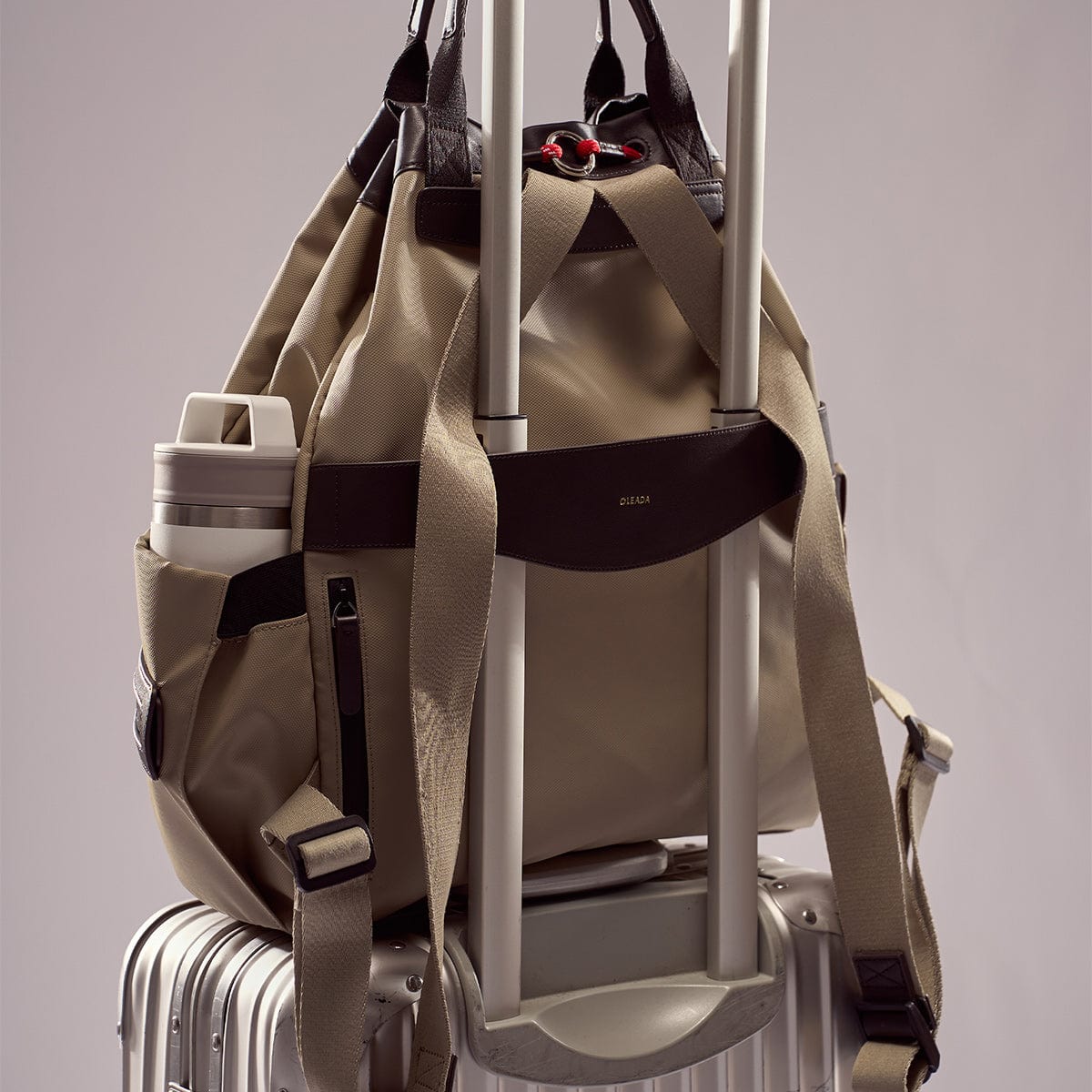 Anywear Tennis Backpack - Waterproof Corporate Bag - Tan - fit up