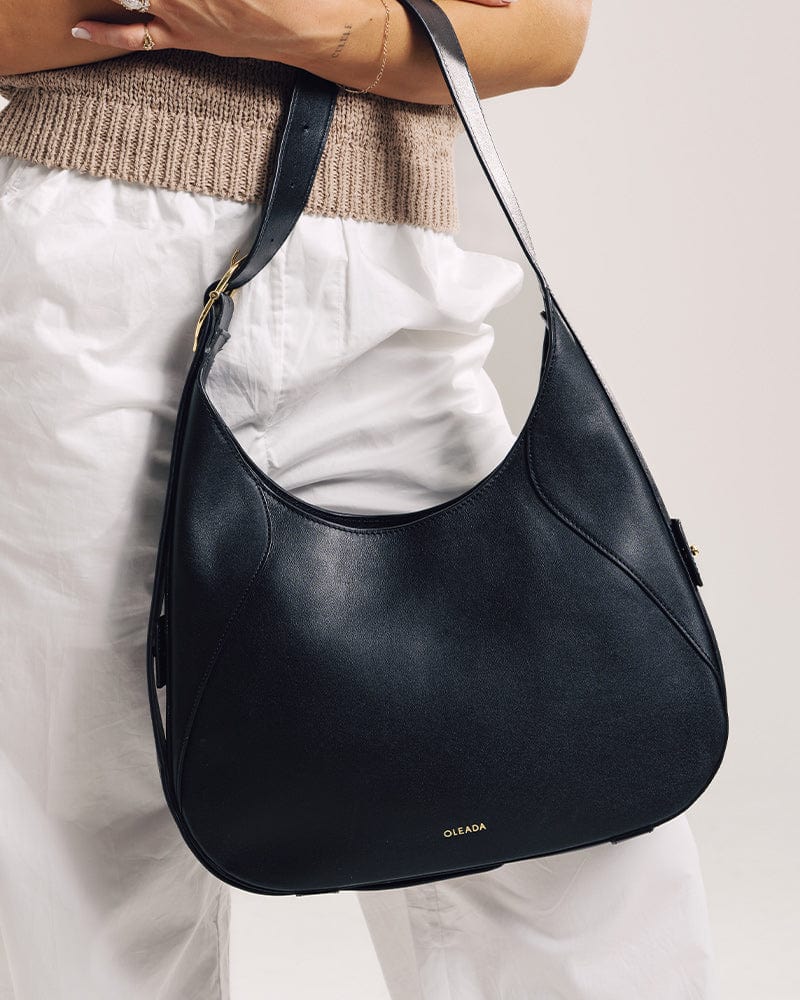 Shop Mini Marina Hobo - OLEADA: Leather Mini Hobo Work Bag for