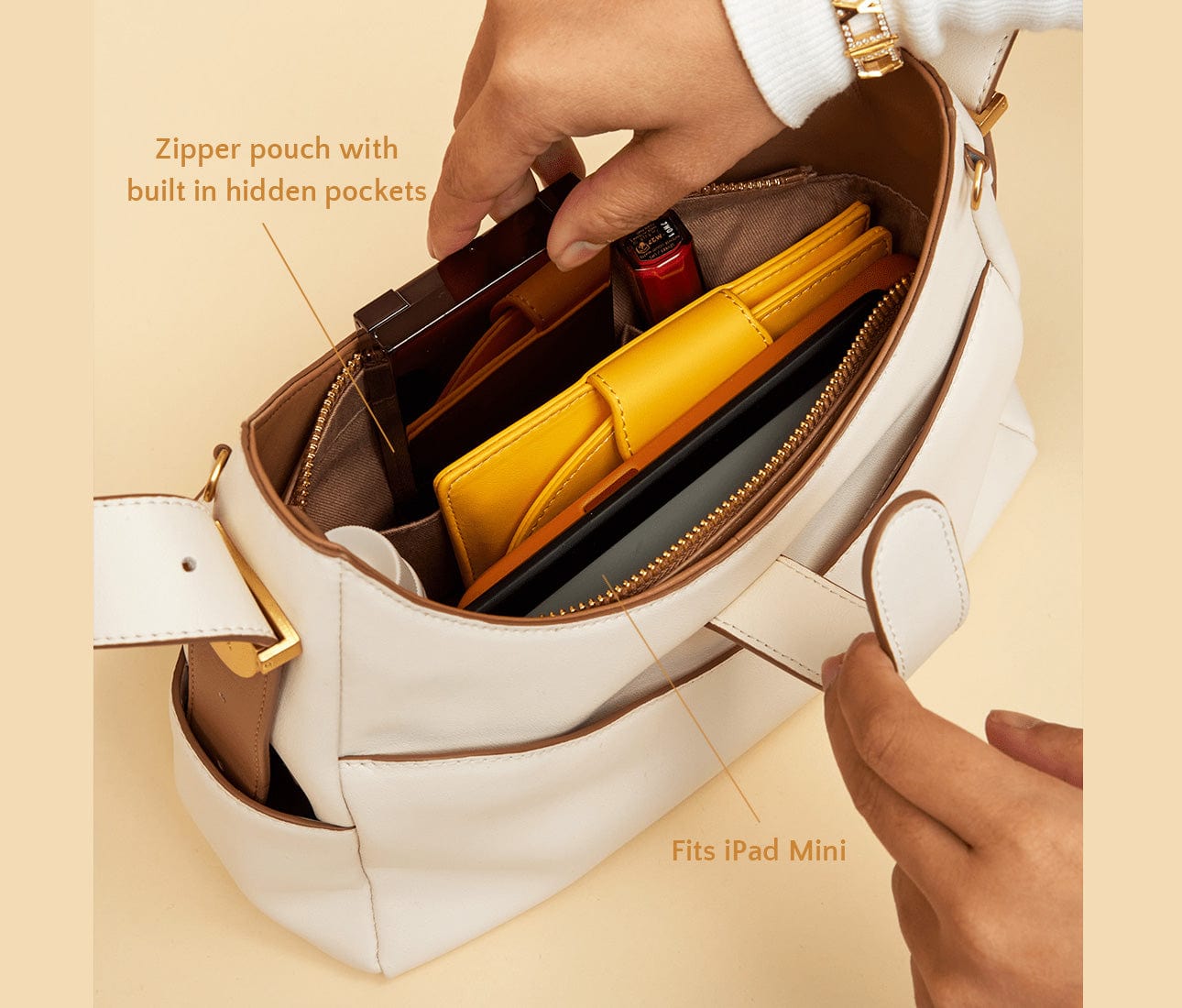 Shop Mini Reverie Hobo - OLEADA: Compact Leather Work Hobo