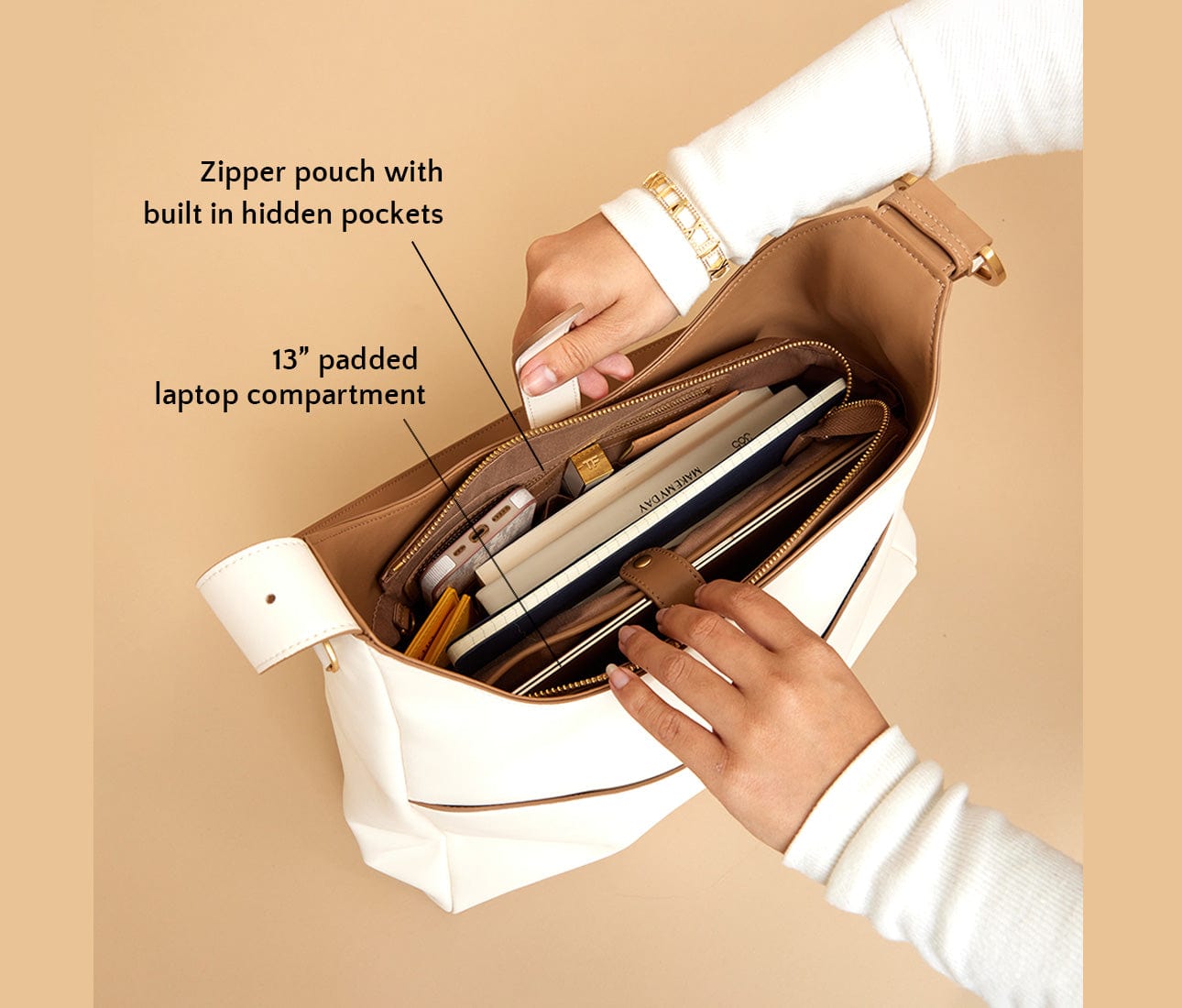 Shop Reverie Hobo - OLEADA: Designer Leather Work Hobo Bag for