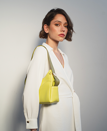 Small Hobo Bag - Lightweight Handbag Bag for Women - White- Leather ...