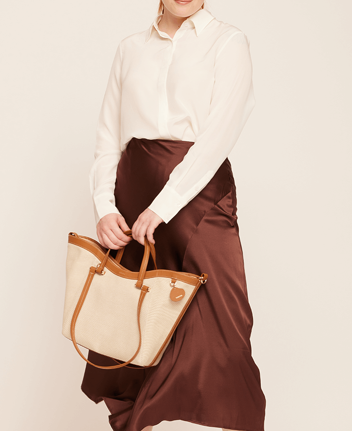 Small Tote Bag - Lightweight Handbag Bag for Women - Brown - Canvas and ...