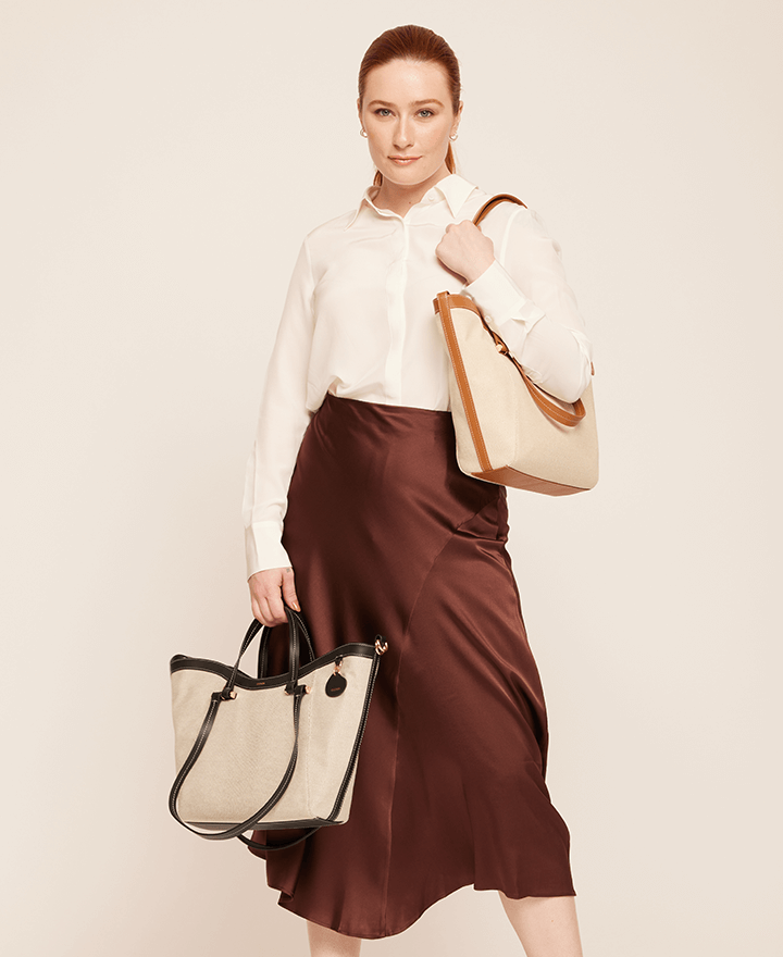 Small Tote Bag - Lightweight Handbag Bag for Women - Brown - Canvas and ...
