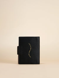 OLEADA Apparel and Accessories > Women > Small Leather Goods > Leather Passport Holder Passport Holder Onyx