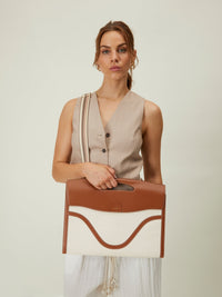 OLEADA Apparel and Accessories > Women > Small Leather Goods > Leather Strap Canal Bag Strap Latte