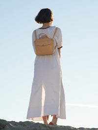 OLEADA Apparel and Accessories > Women > Work Bag > Leather Handbag > Compact Bag > Shoulder Bag Mini Wavia Bag Camel