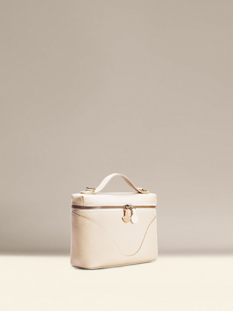 Shoulder Bag - Convertible Handbag for Women - White - Leather