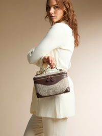 OLEADA Leather Handbag > Women Work Bag > Top Handle Bag > Shoulder Bag > Mini Bag Mini Anchor Bag Espresso