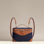 OLEADA Leather Handbag > Women Work Bag > Top Handle Bag > Shoulder Bag > Mini Bag Mini Anchor Bag NutsDenim