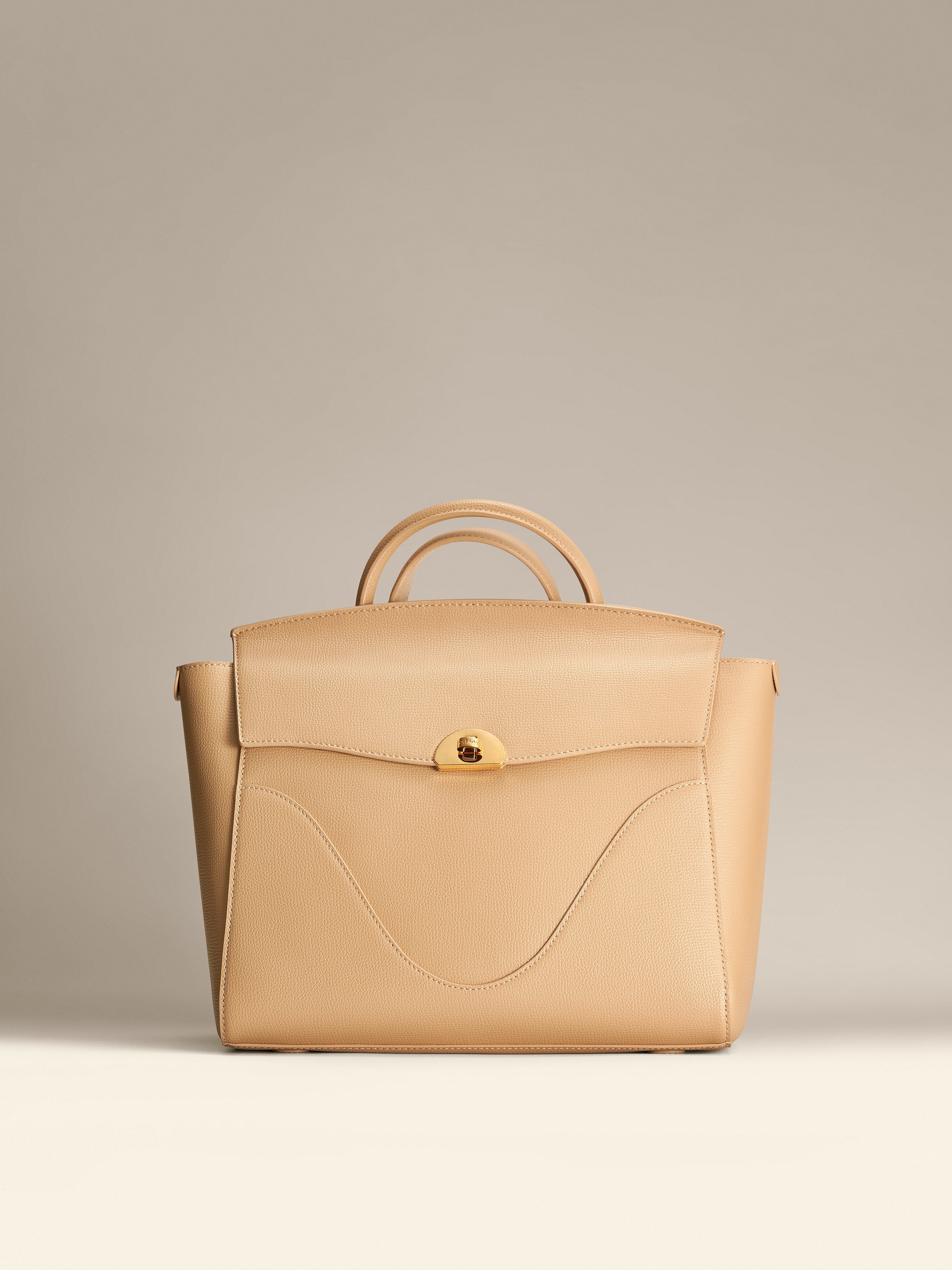 OLEADA Leather Women Work Bag > Convertible To Business Backpack Bag > 13 Inch Laptop Bag > Crossbody Shoulder Bag > Luxury Travel Backpack Wavia Bag Champagne
