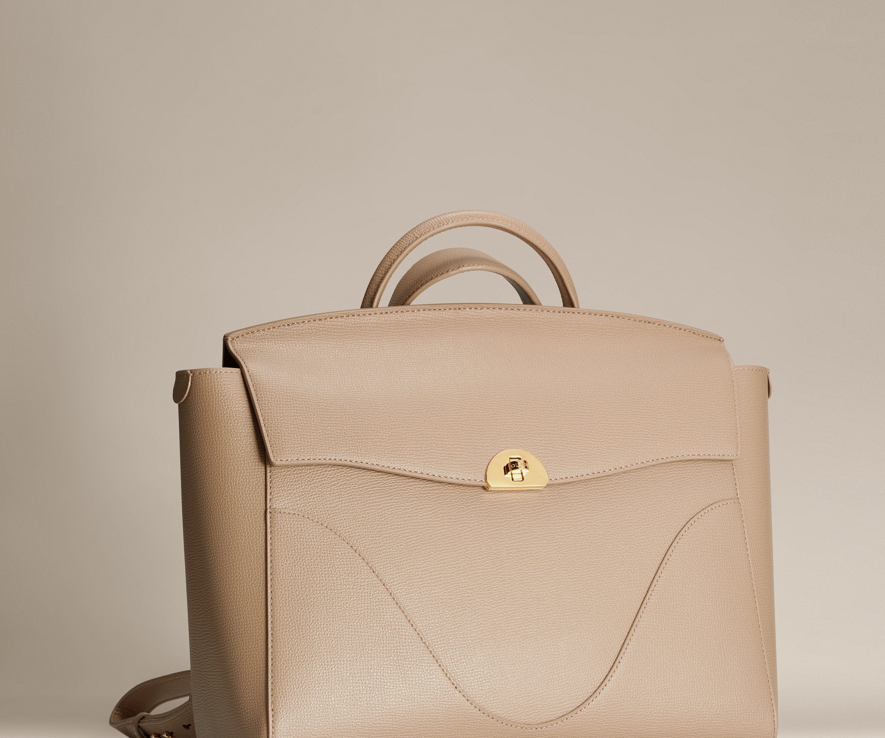 OLEADA Leather Women Work Bag > Convertible To Business Backpack Bag > 14 Inch Laptop Bag > Crossbody Shoulder Bag > Luxury Travel Backpack Wavia Bag Plus Latte (Sample)