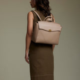OLEADA Leather Women Work Bag > Convertible To Business Backpack Bag > 14 Inch Laptop Bag > Crossbody Shoulder Bag > Luxury Travel Backpack Wavia Bag Plus Latte (Sample)