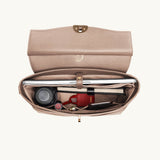 OLEADA Leather Women Work Bag > Convertible To Business Backpack Bag > 14 Inch Laptop Bag > Crossbody Shoulder Bag > Luxury Travel Backpack Wavia Bag Plus Latte (Sample)