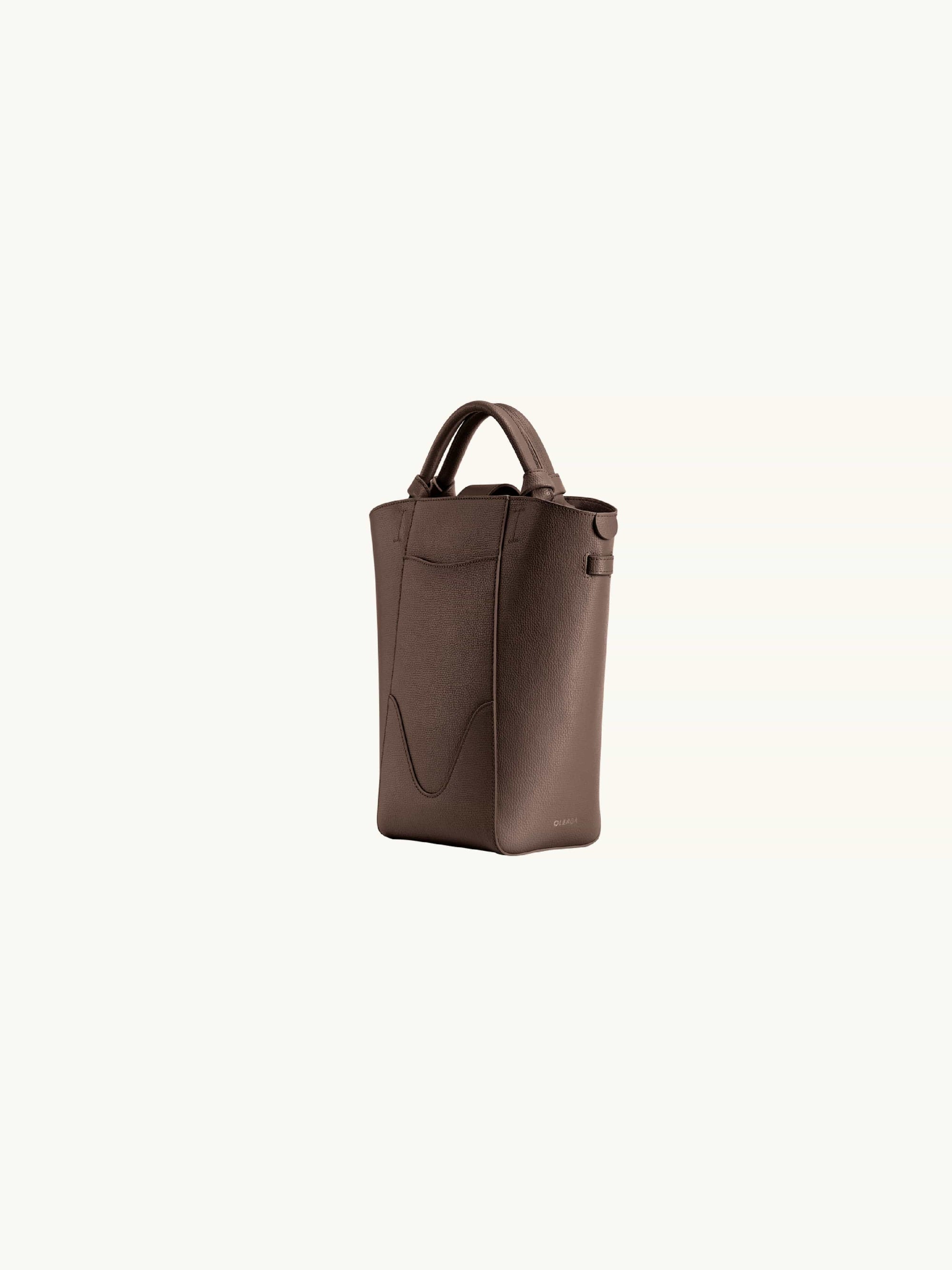 Small Bucket Bag - Lightweight Handbag for Women - Dark Brown