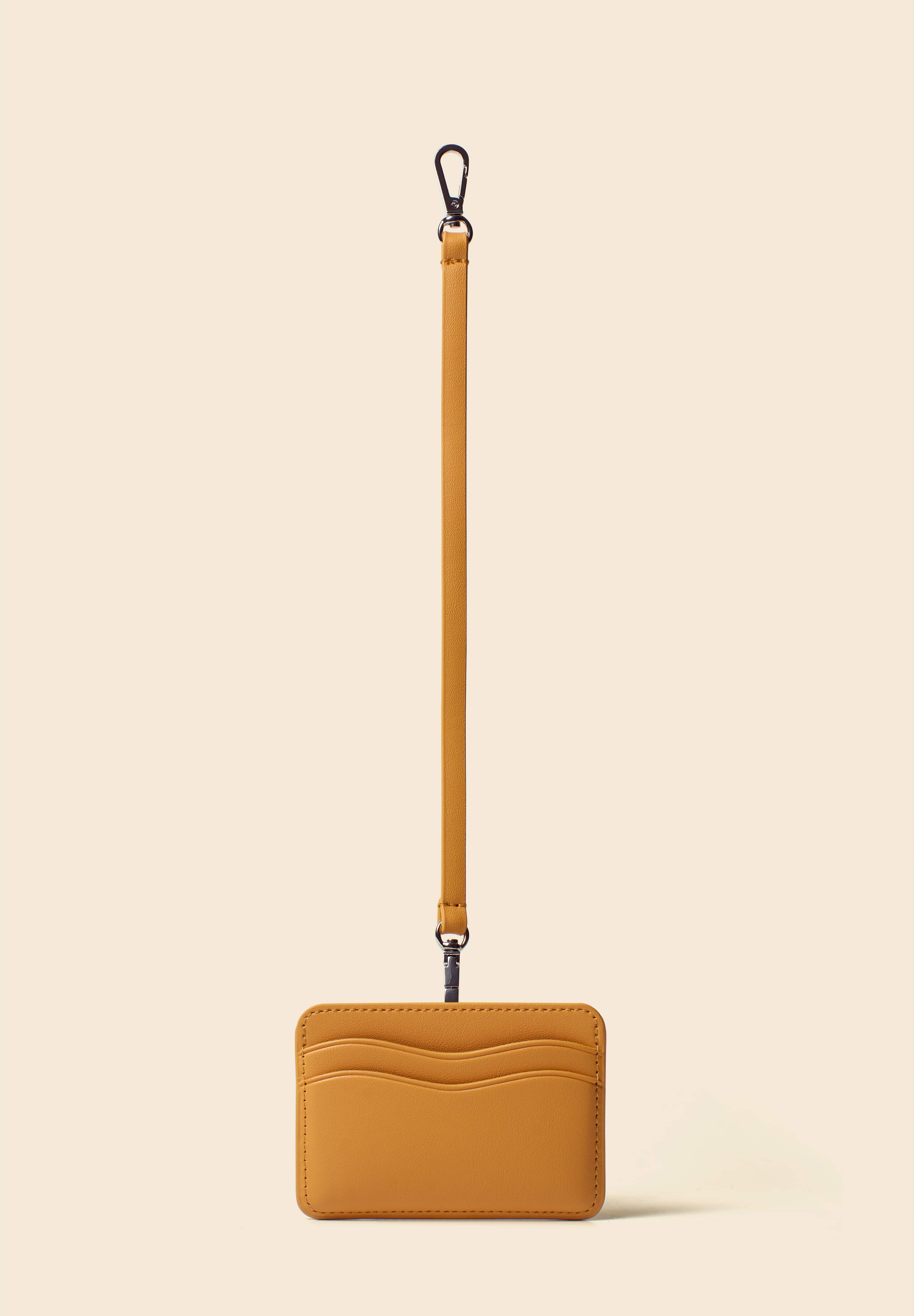 OLEADA NYC Apparel and Accessories > Women > Small Leather Goods > Leather Cardholder Color_Nectarine AnyWear Cardholder