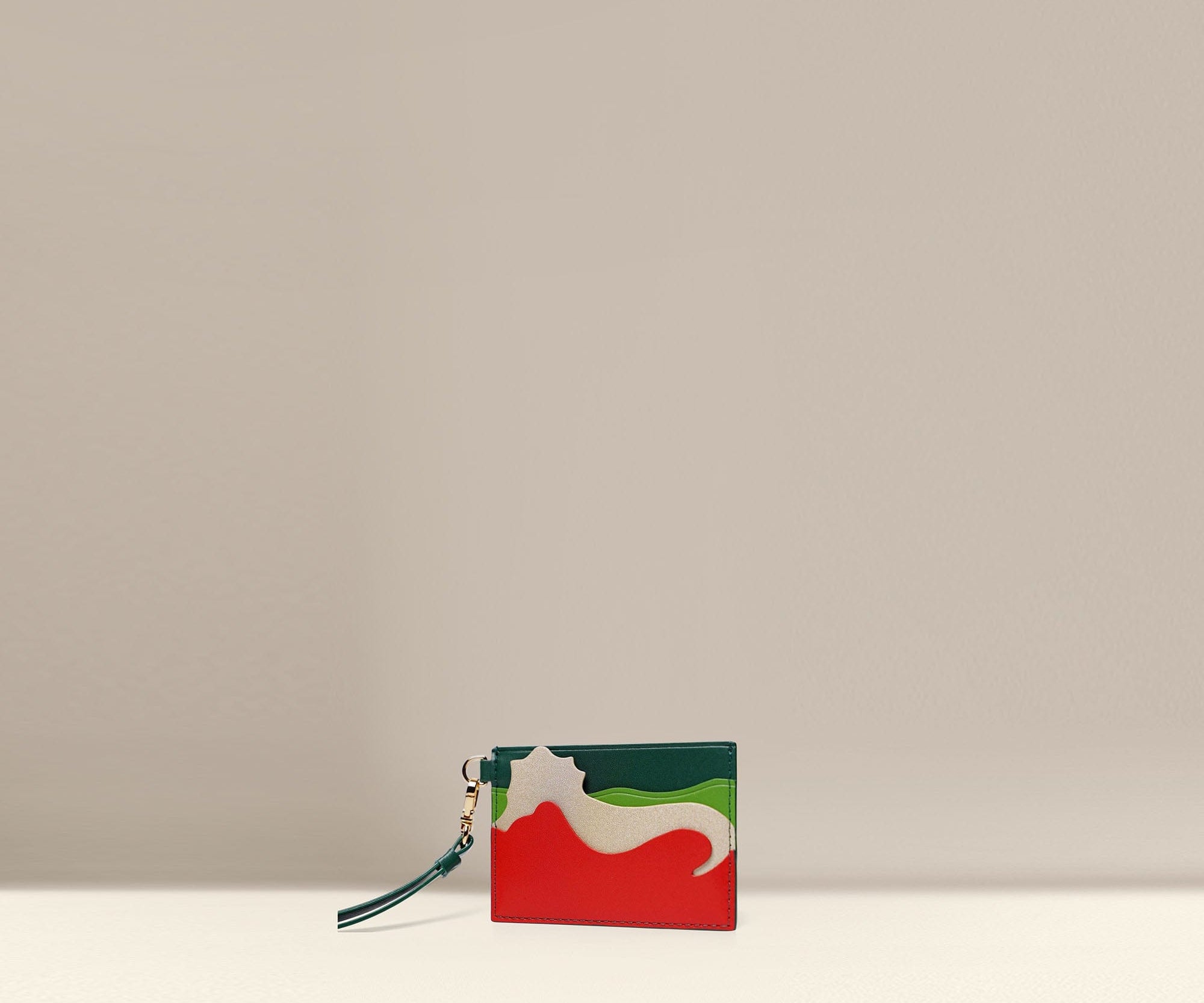 OLEADA NYC Apparel and Accessories > Women > Small Leather Goods > Leather Cardholder Ruby Seadragon Card Holder