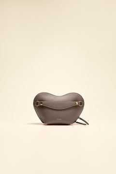 OLEADA NYC Apparel and Accessories > Women > Small Leather Goods > Leather Case Color_Ash Large Le Coeur